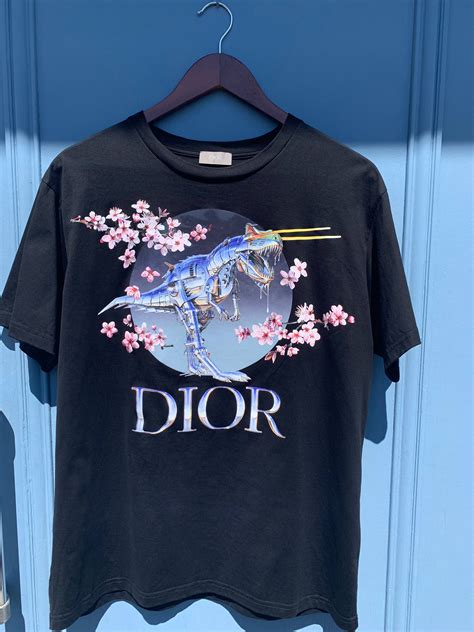 dior t shirt t rex|Dior x Sorayama Black 'Dinosaur' T.